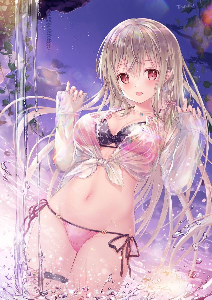This is a pixiv picture whose title is 洞窟温泉.