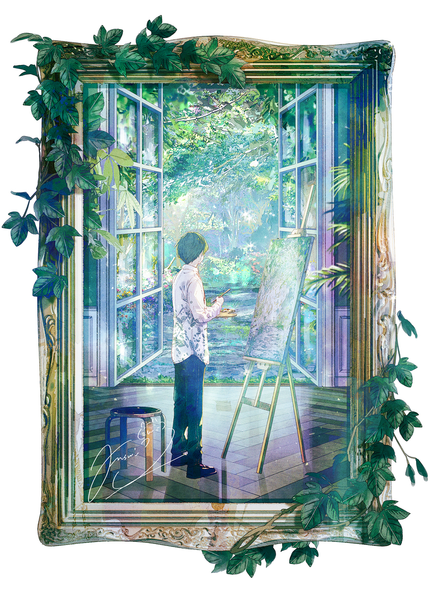 This is a pixiv picture whose title is 情景と一瞬-想像-.