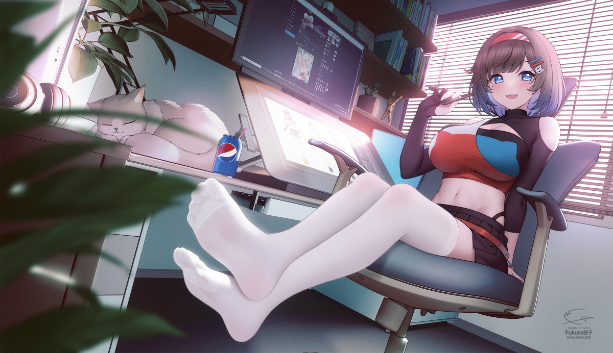This is a pixiv picture whose title is OC.