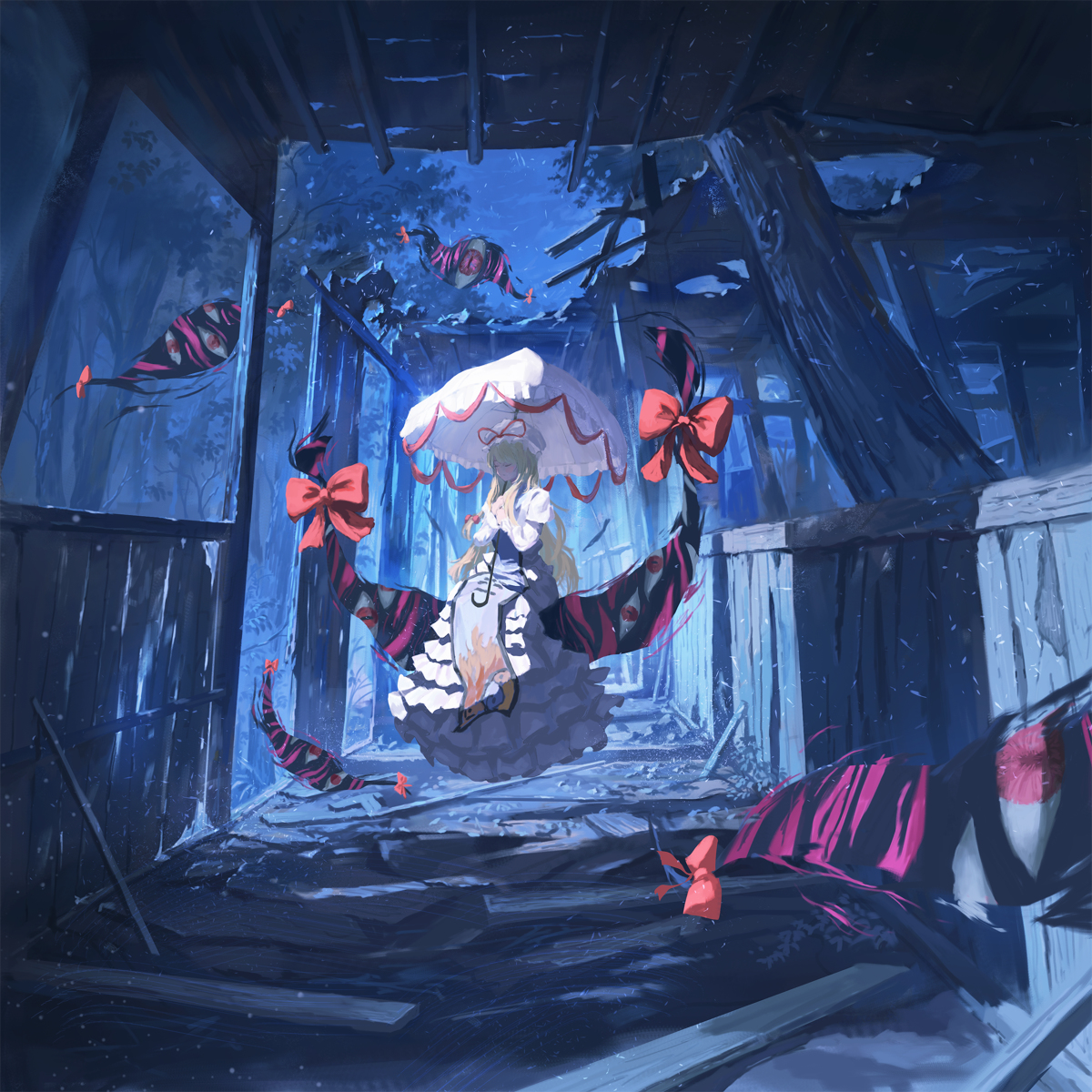 This is a pixiv picture whose title is 東方アレンジCD「マヨヒガの残滓」.