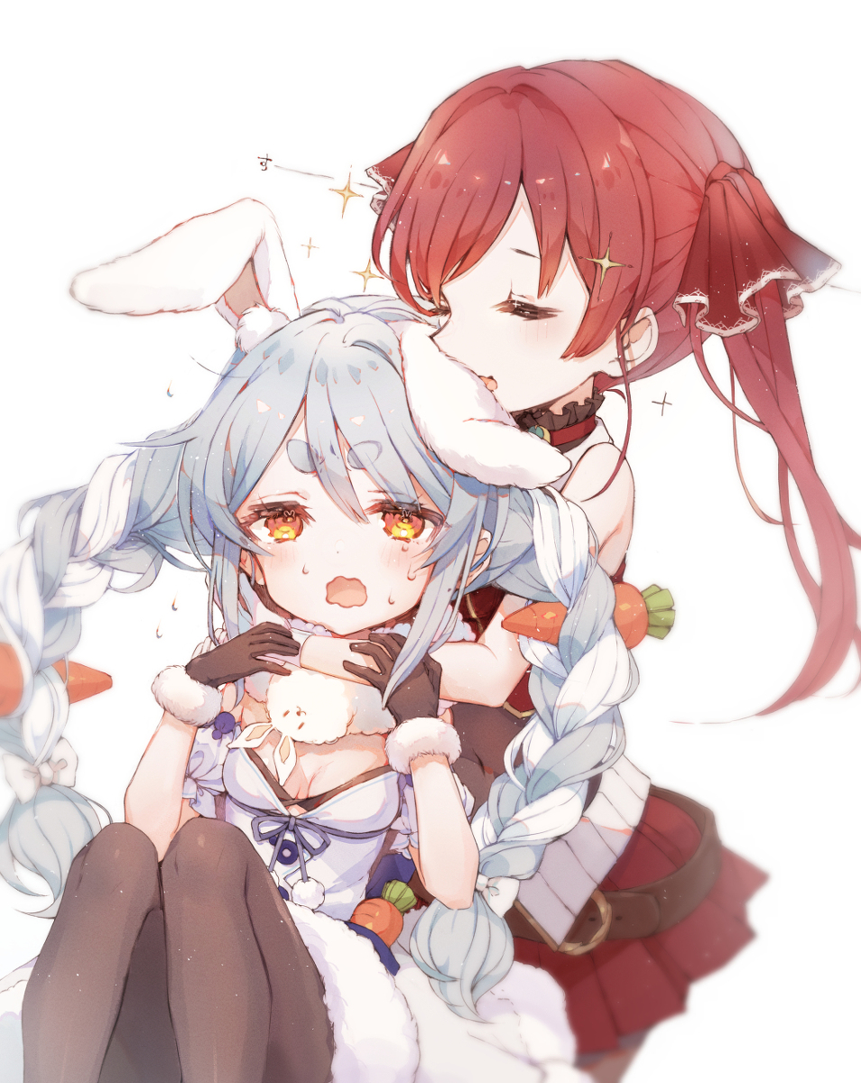 This is a pixiv picture whose title is ぺこ吸い.