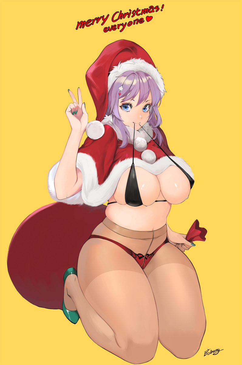 This is a pixiv picture whose title is Santa girl.