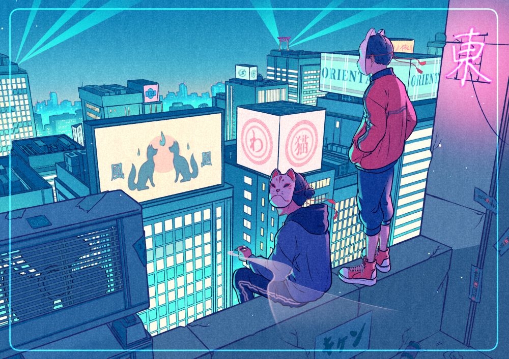 This is a pixiv picture whose title is Faraway East.