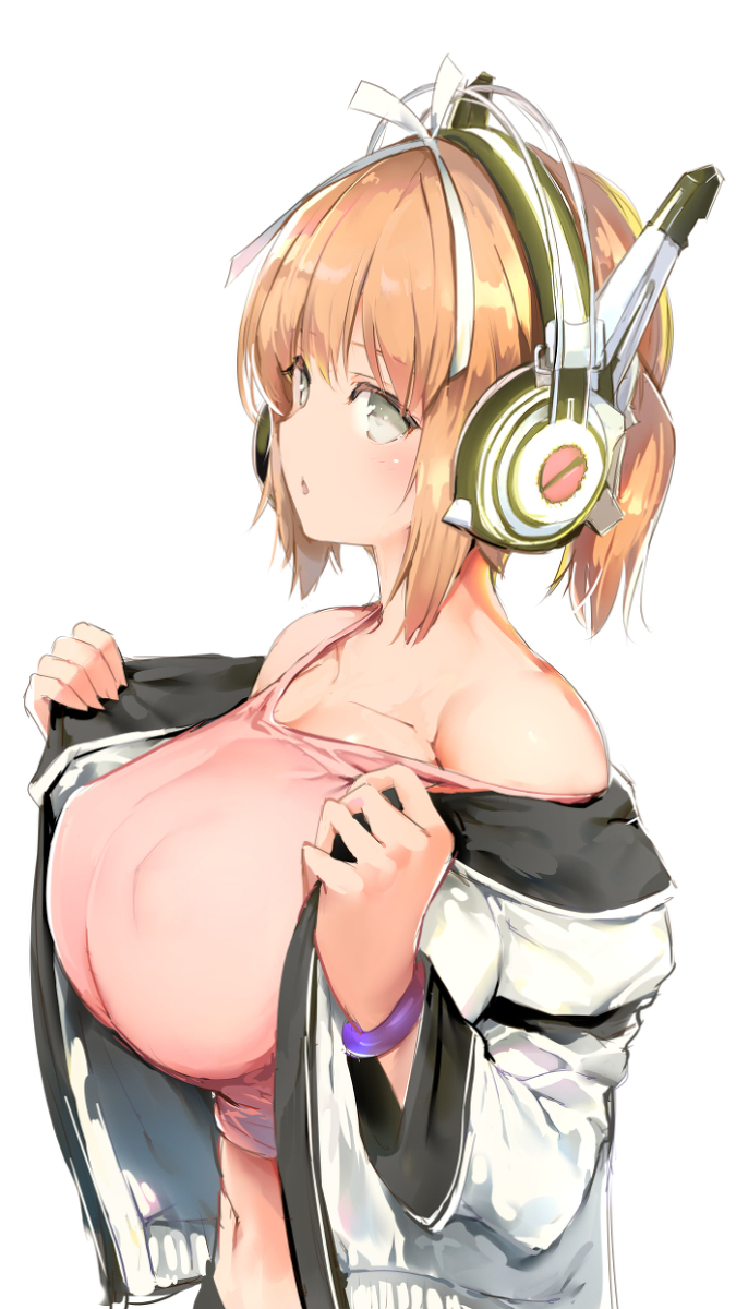This is a pixiv picture whose title is ヘッドフォンたわわ.