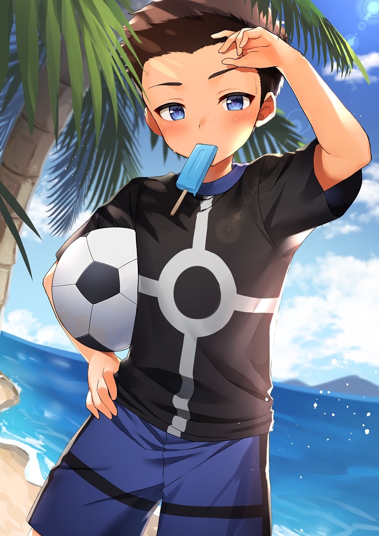This is a pixiv picture whose title is 【Skeb】サッカー少年.