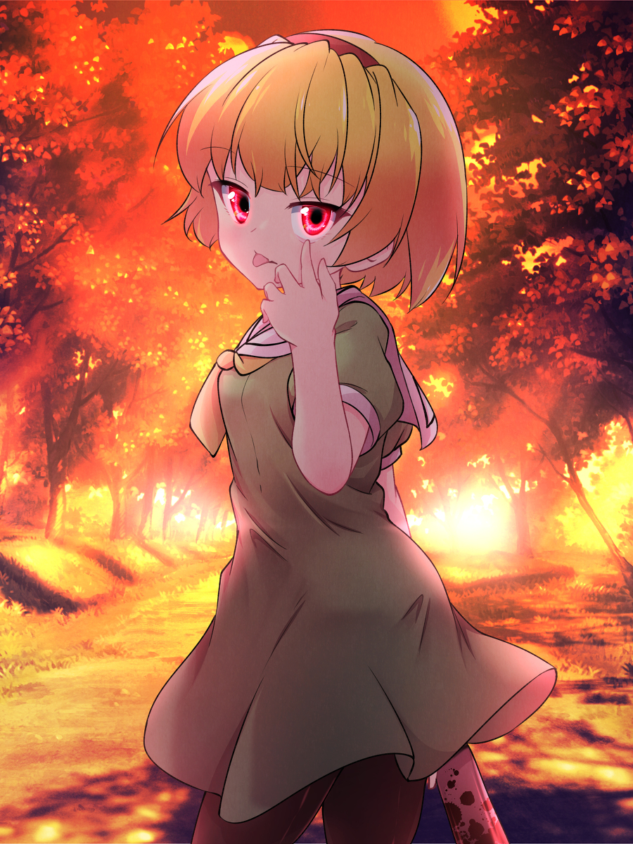 This is a pixiv picture whose title is 彼は誰時.