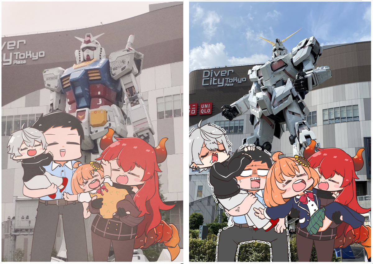 This is a pixiv picture whose title is 家族写真の昔と今.
