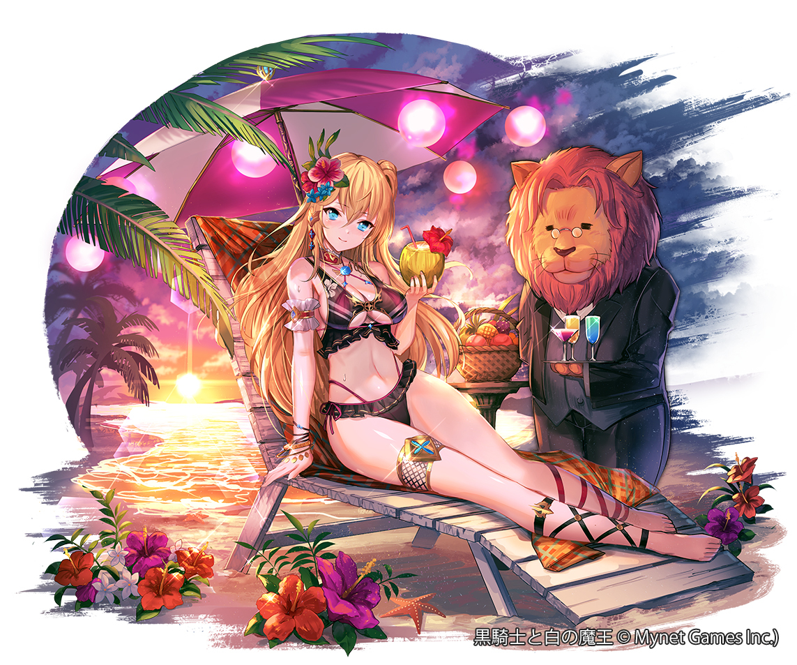 This is a pixiv picture whose title is 【お仕事】黒騎士と白の魔王.