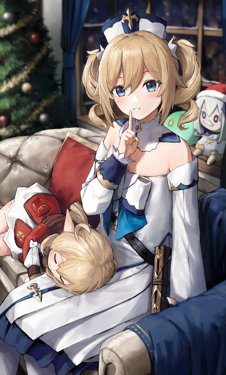 This is a pixiv picture whose title is しーっ！疲れて寝ちゃったみたい.