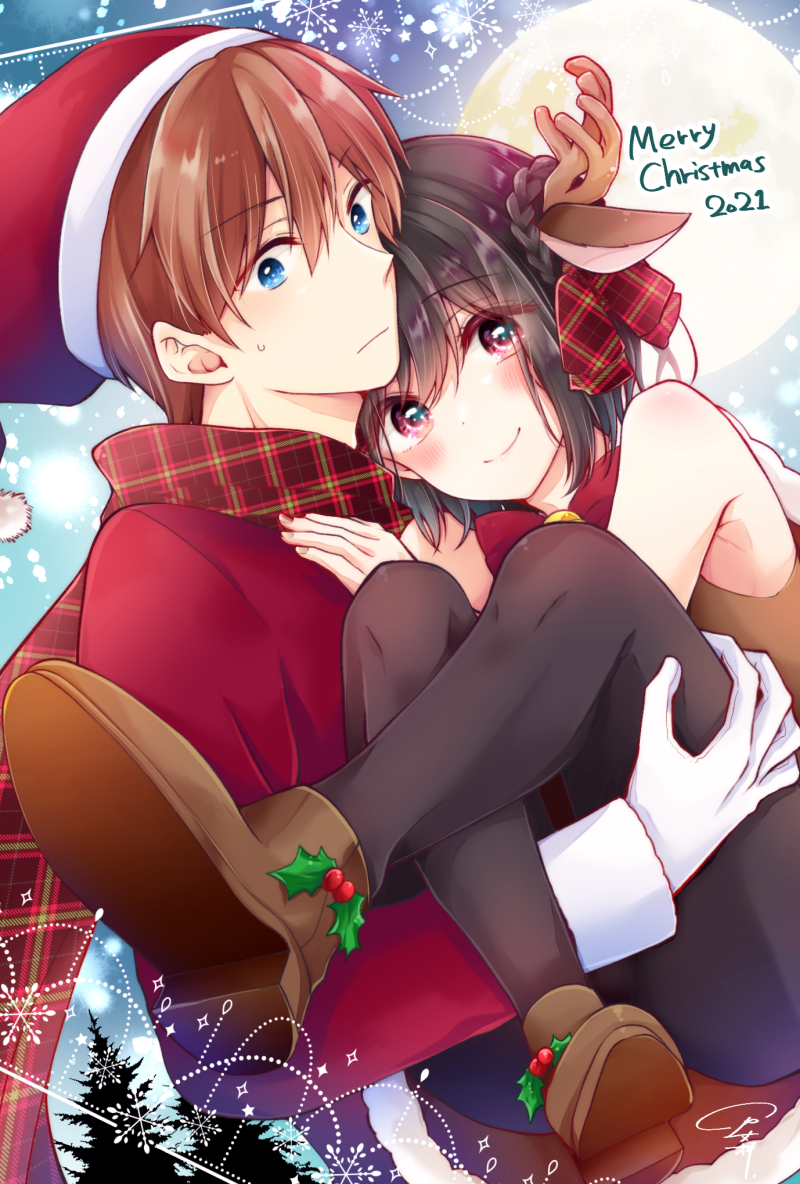 This is a pixiv picture whose title is Merry Christmas2021.