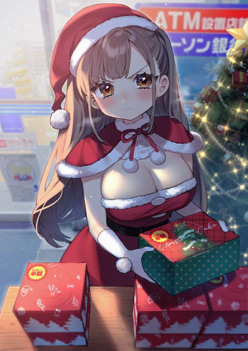 This is a pixiv picture whose title is …クリスマスなのにバイトしてるってどうせバカにしに来たんでしょ！.