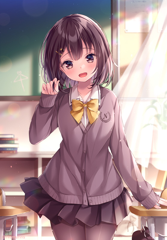 This is a pixiv picture whose title is 【隣の席の女の子】.