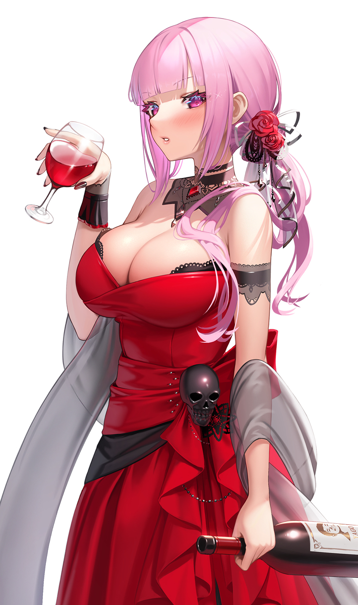 This is a pixiv picture whose title is 🍷🍾.