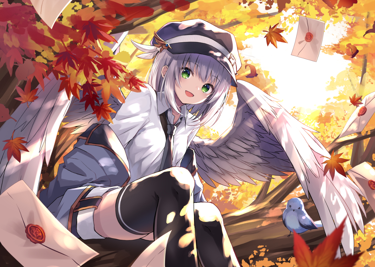 This is a pixiv picture whose title is 紅葉の帳.