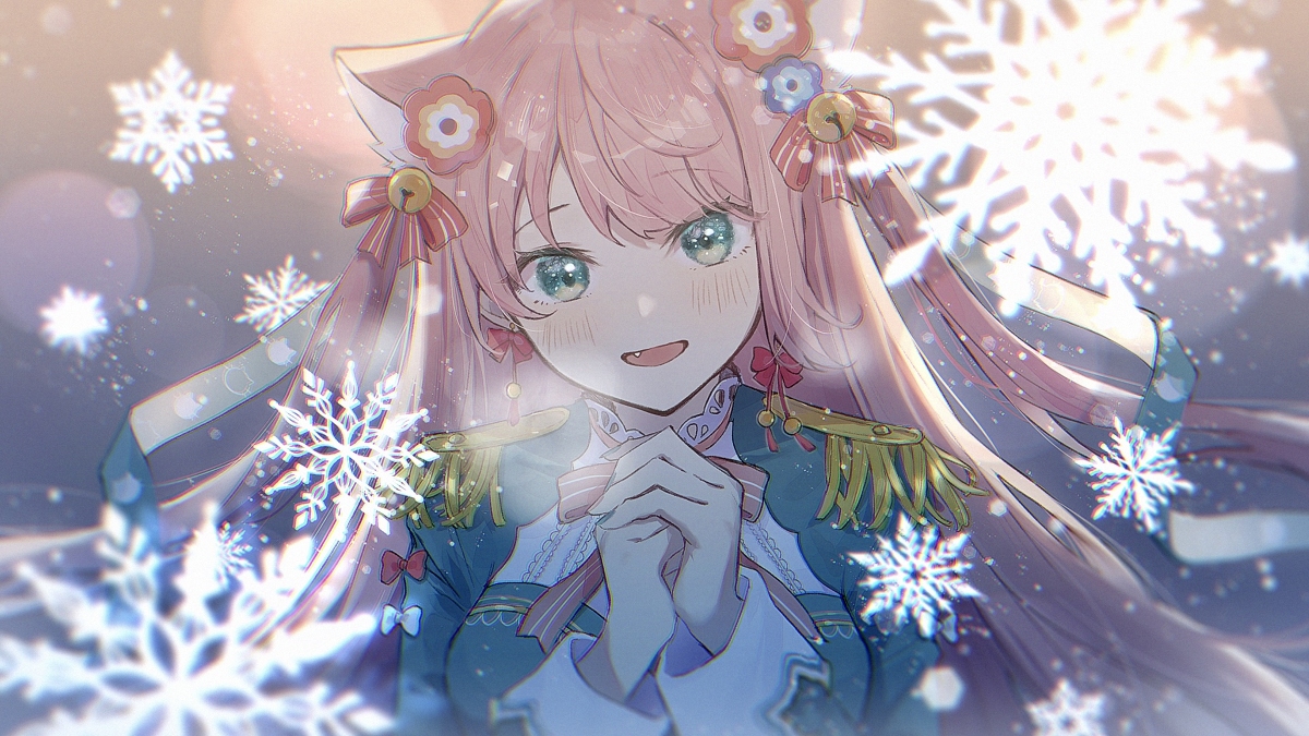 This is a pixiv picture whose title is また歌おう こんな雪の夜に.