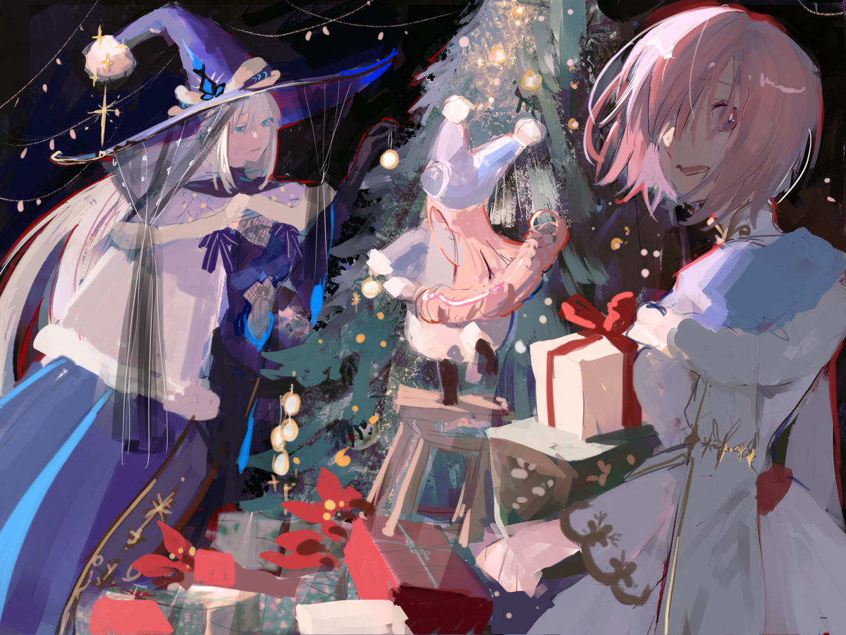 This is a pixiv picture whose title is 魔女トネリコのクリスマス.