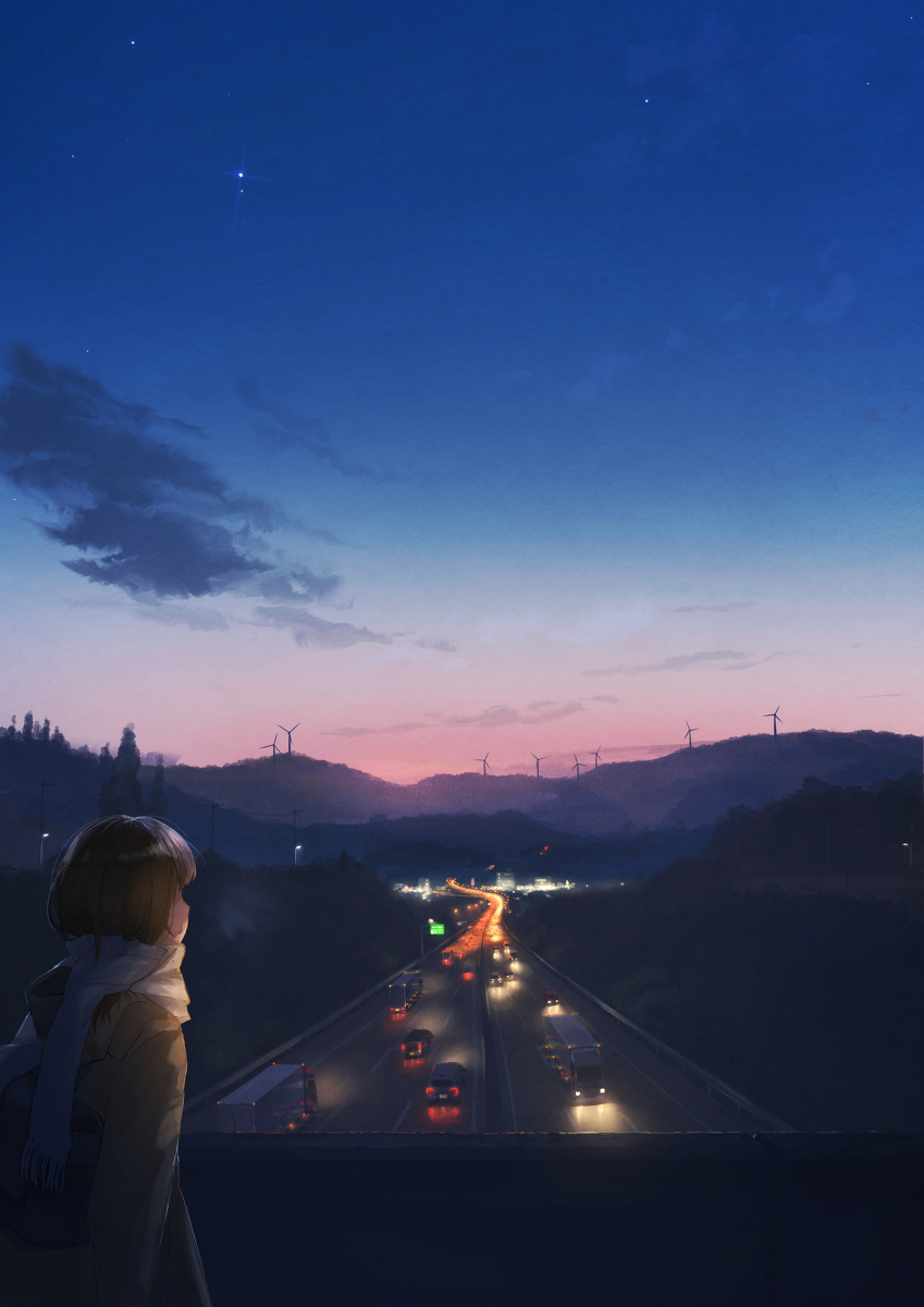 This is a pixiv picture whose title is まだ見ぬ遠い街へ.