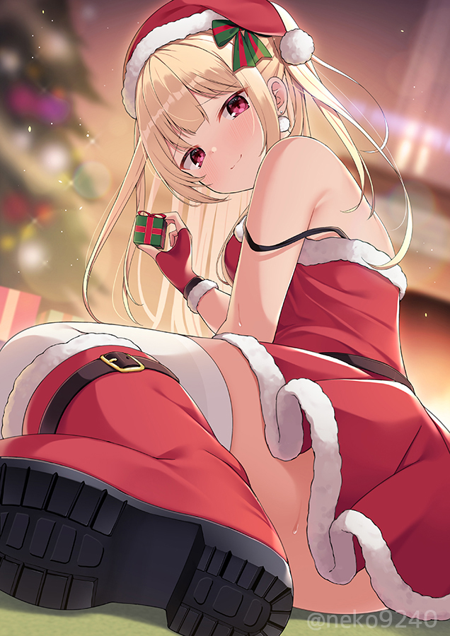 This is a pixiv picture whose title is 生意気なメイド（クリスマス編）.