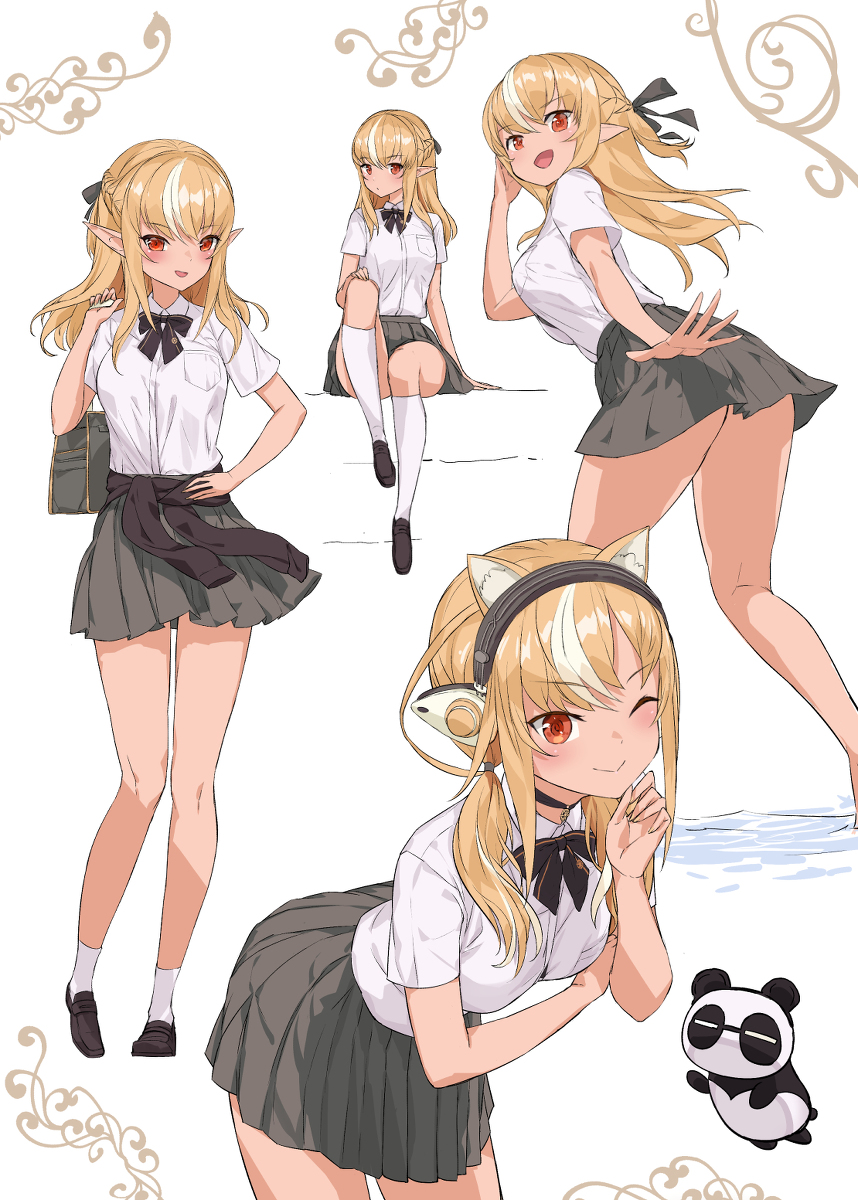 This is a pixiv picture whose title is フレアの JK制服.