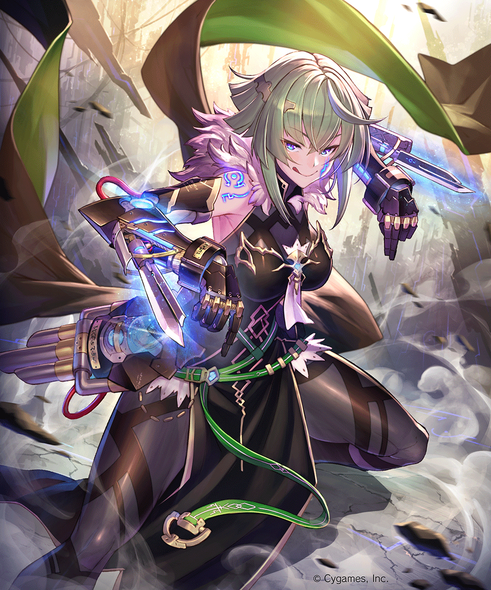 This is a pixiv picture whose title is 【Shadowverse】鋼刃の暗器使い.