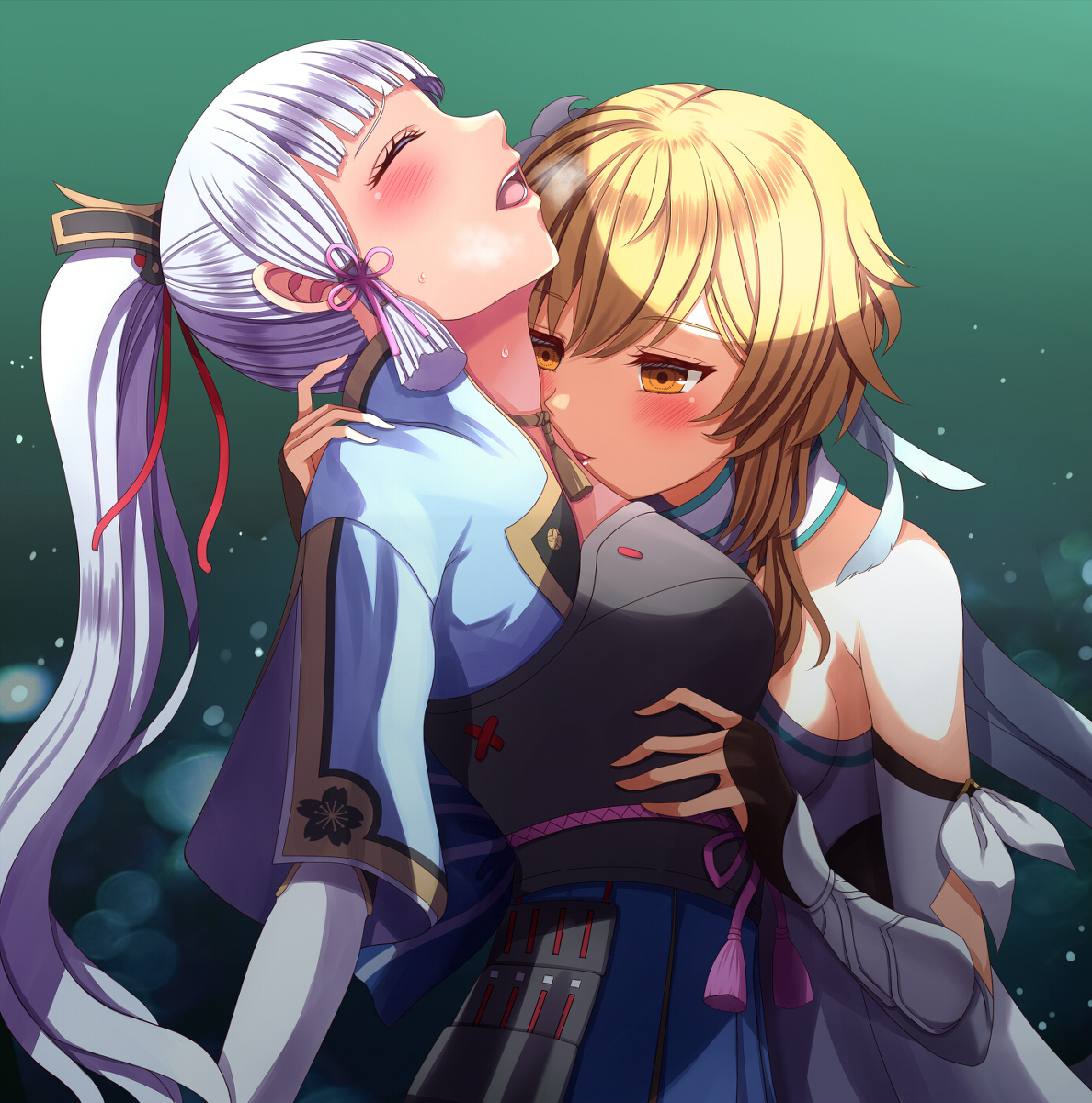 This is a pixiv picture whose title is 【Skeb】蛍×神里綾華（原神）.