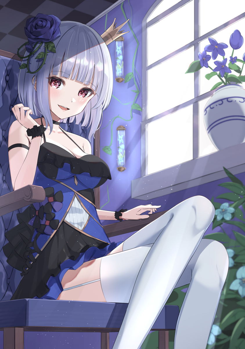 This is a pixiv picture whose title is 青薔薇.