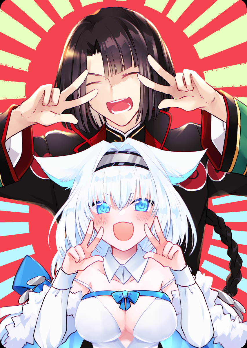 This is a pixiv picture whose title is 太公望とニキチッチ.