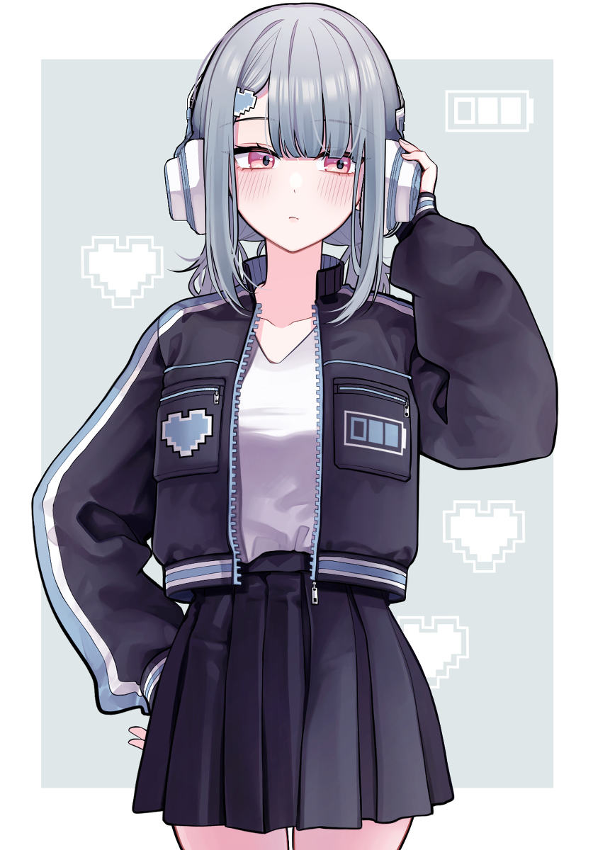 This is a pixiv picture whose title is ◇ショート丈バイカラーブルゾン◇.