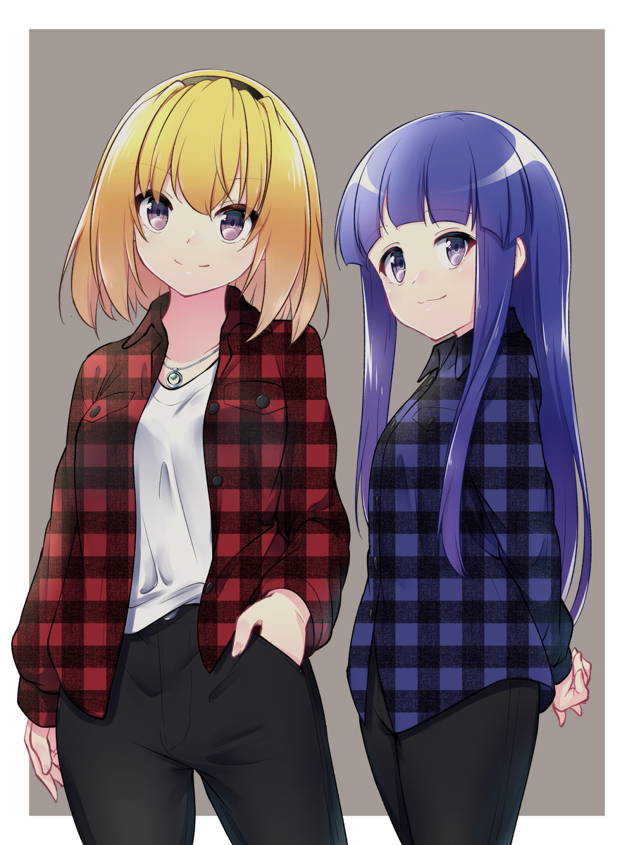 This is a pixiv picture whose title is 雛見沢出身の2人組.