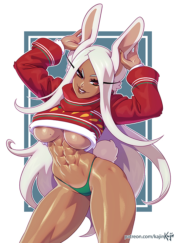 This is a pixiv picture whose title is Miruko xmas sweater.