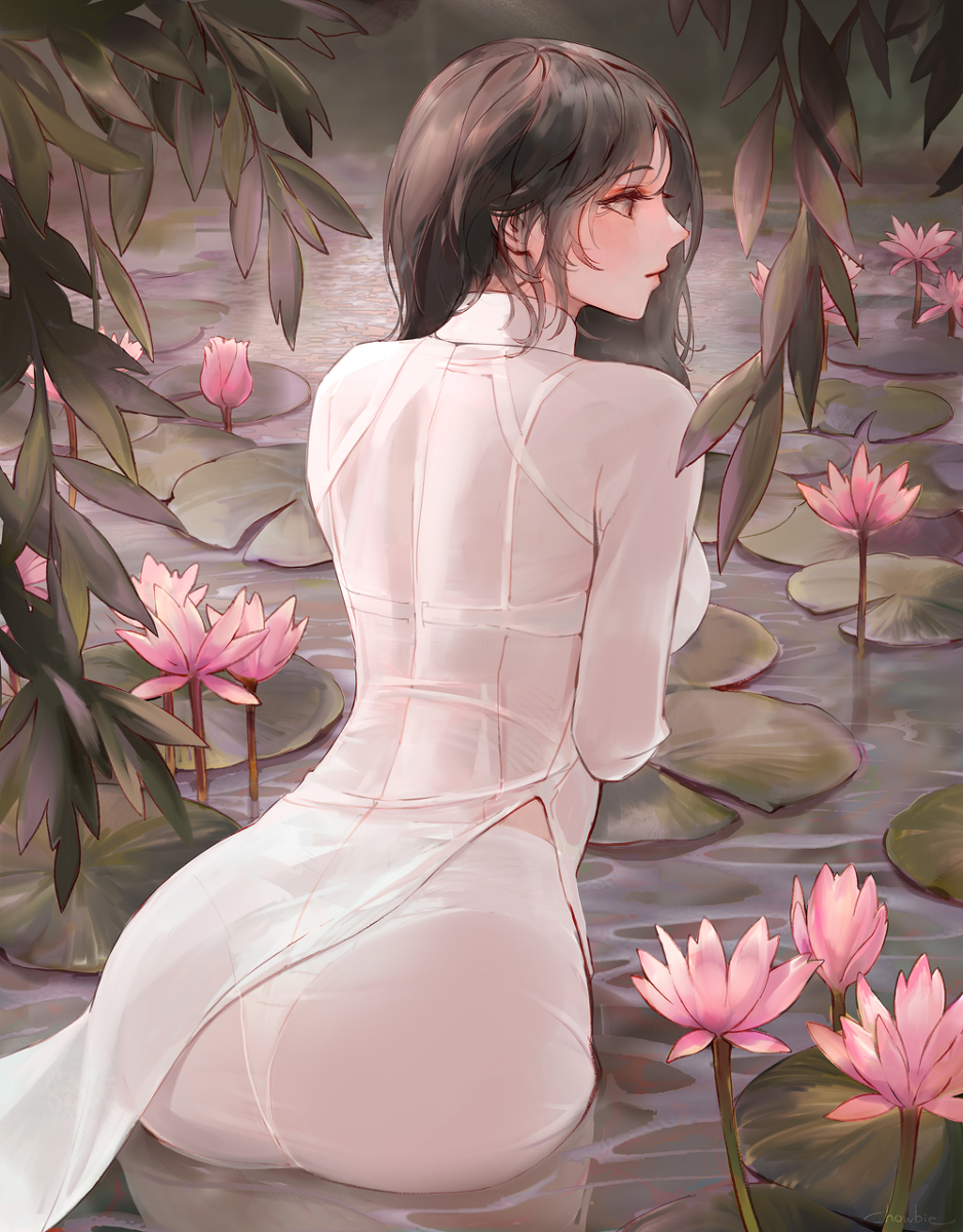 This is a pixiv picture whose title is Ao Dai2.