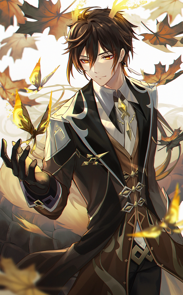 This is a pixiv picture whose title is 鍾離先生お誕生日おめでとうございます！.