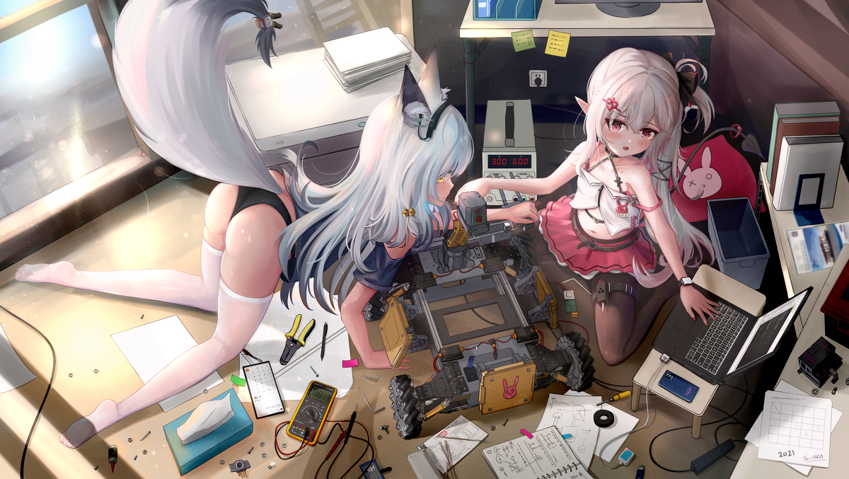 This is a pixiv picture whose title is 日常的实验室 - Daily Laboratory.