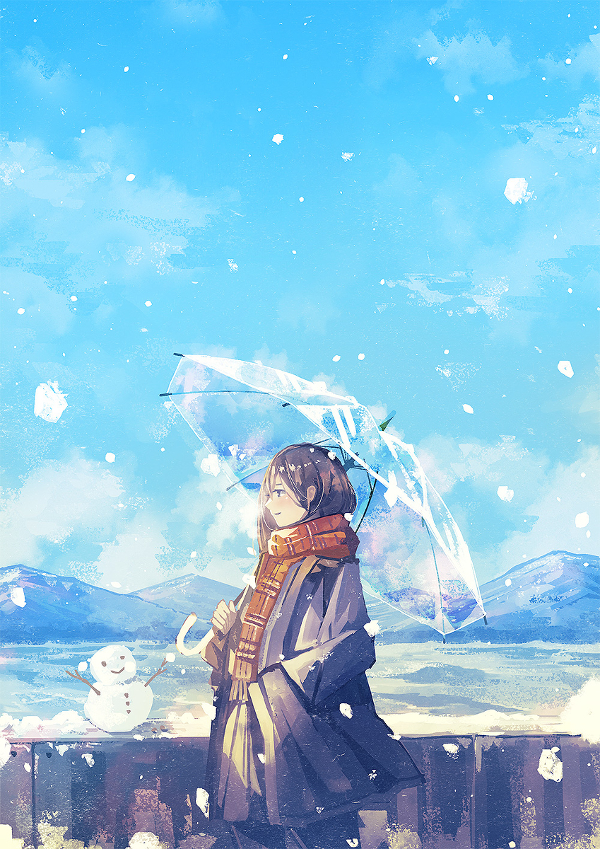 This is a pixiv picture whose title is 結びの白雪.