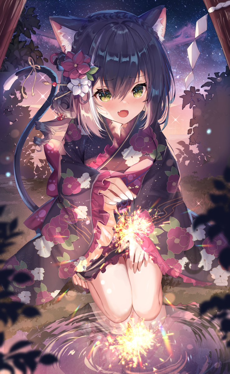 This is a pixiv picture whose title is 春黑.