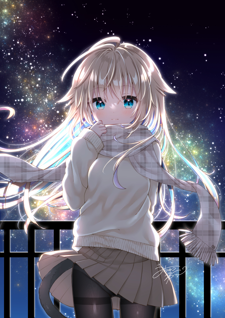 This is a pixiv picture whose title is 「1年間、ありがと。」.