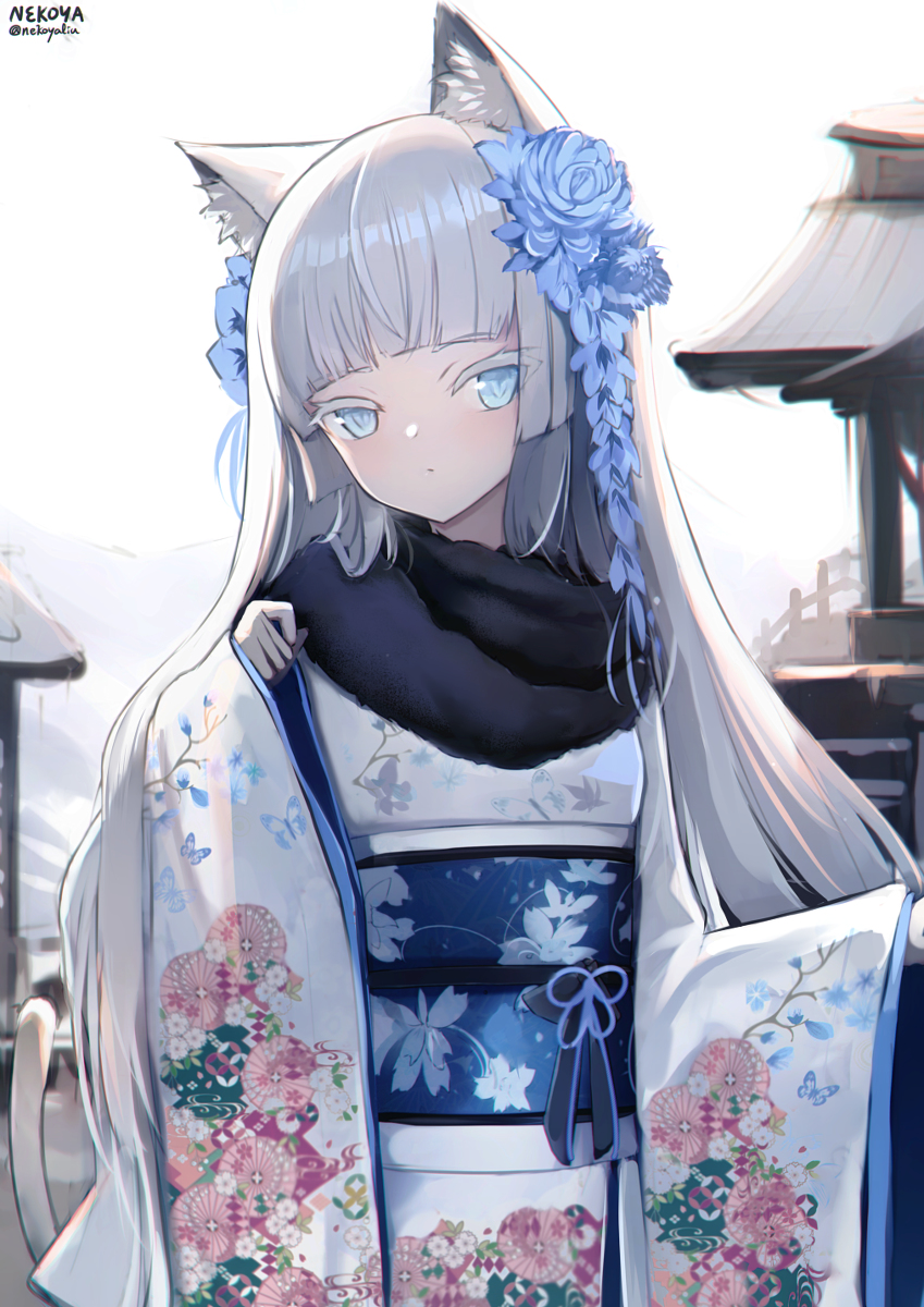 This is a pixiv picture whose title is 初詣.