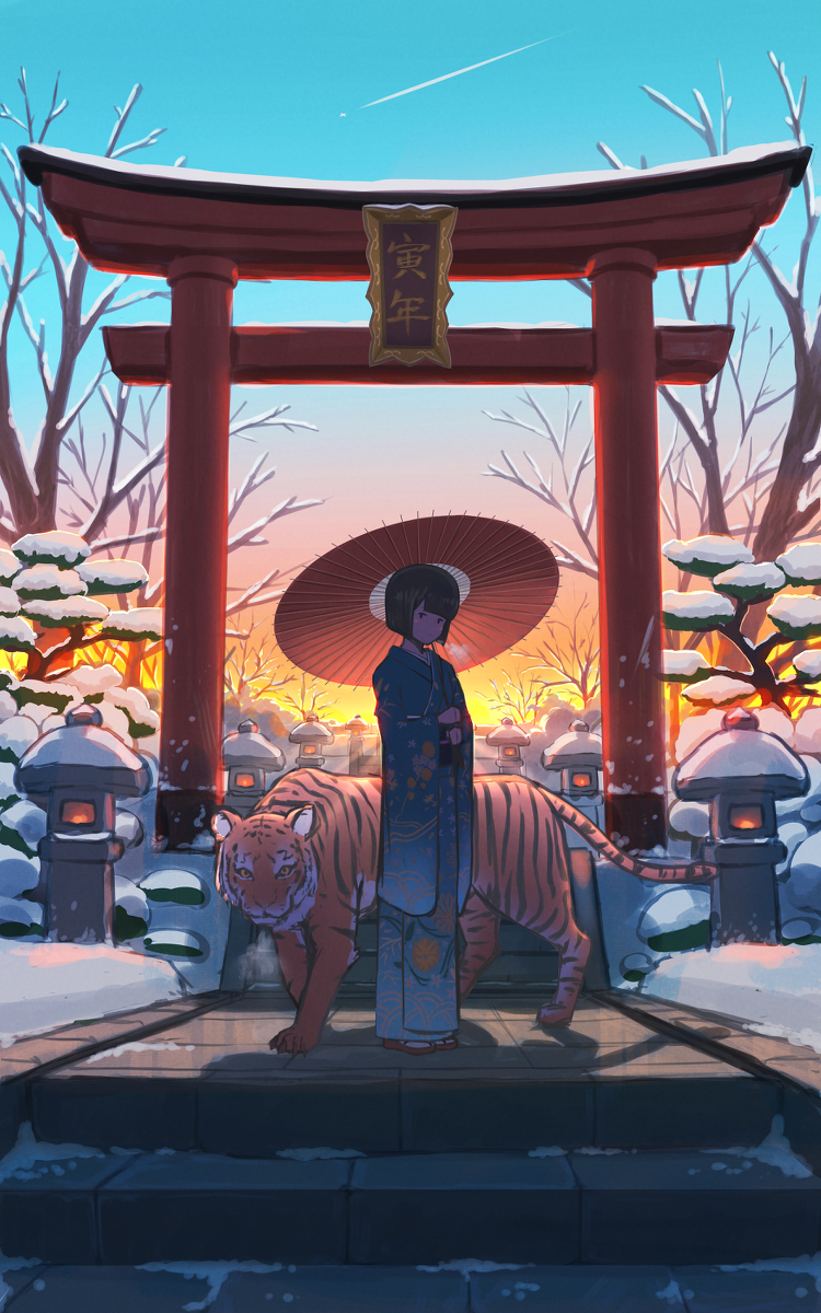 This is a pixiv picture whose title is 2022！.