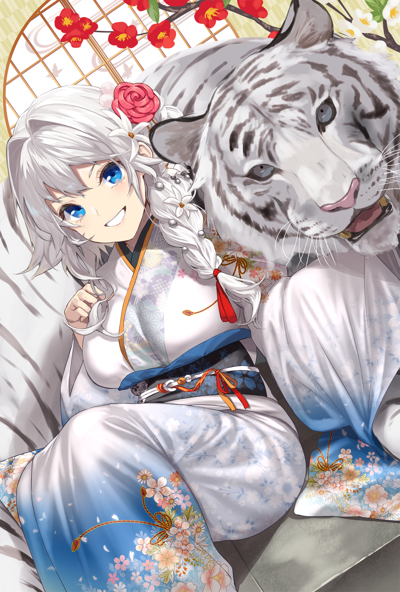 This is a pixiv picture whose title is 明けまして2022.