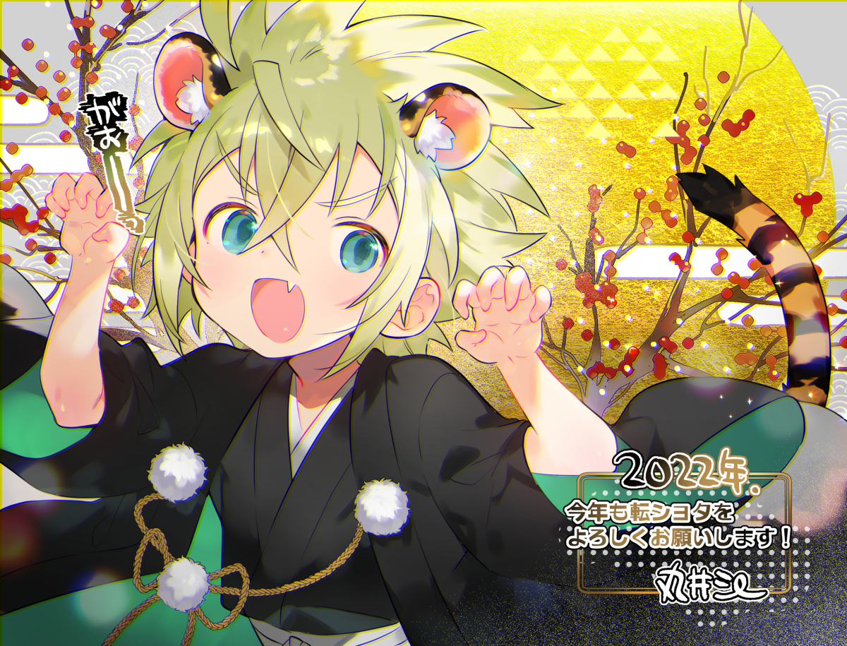 This is a pixiv picture whose title is 寅年エイユくん.