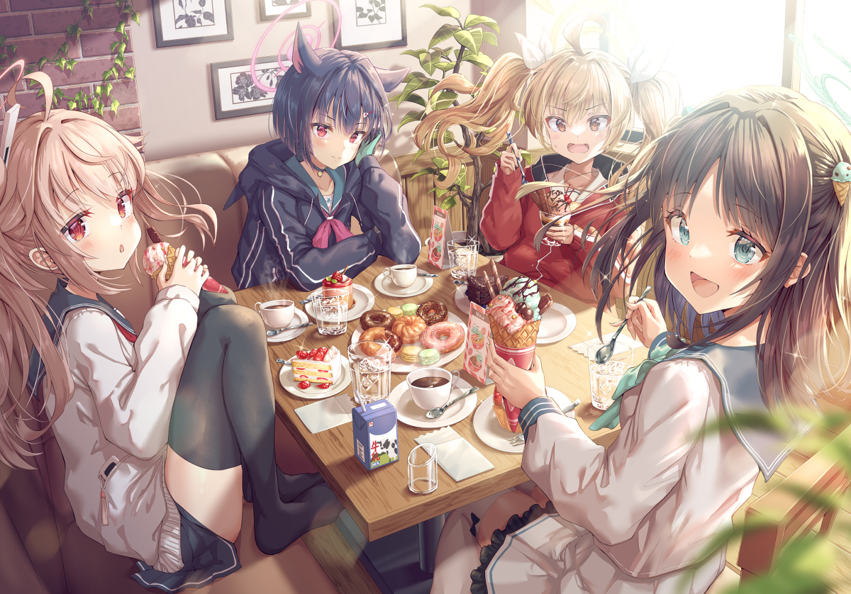 This is a pixiv picture whose title is 放課後スイーツ部🍰.