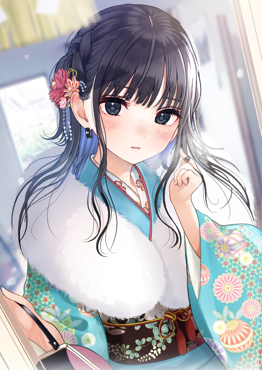This is a pixiv picture whose title is 『ん…あけおめ…』.