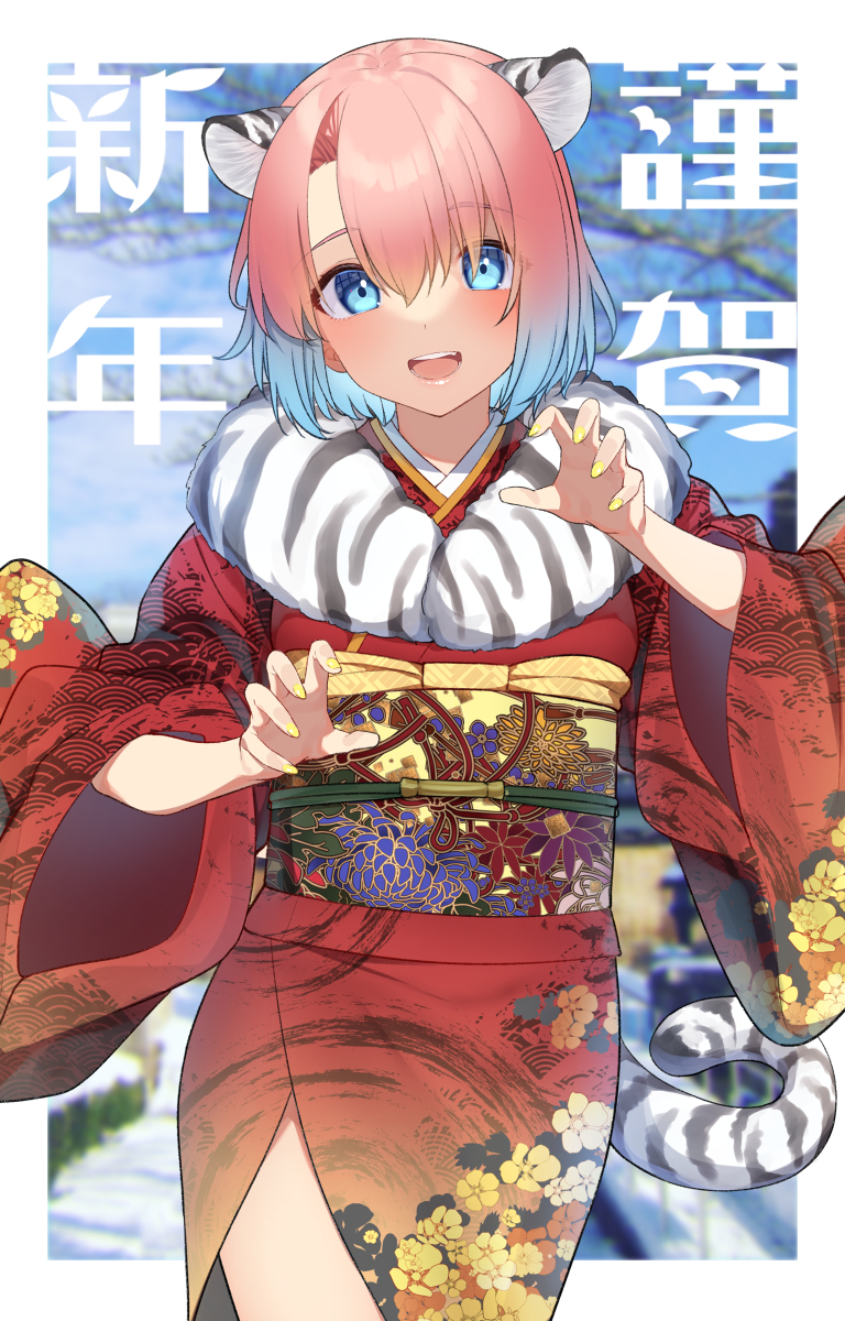 This is a pixiv picture whose title is 寅年みるくちゃん.