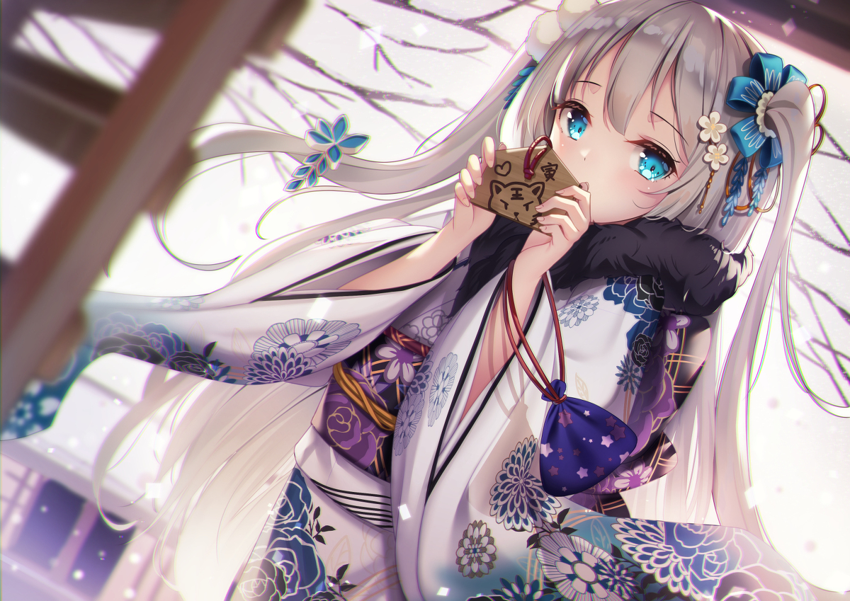 This is a pixiv picture whose title is 正月イラスト.