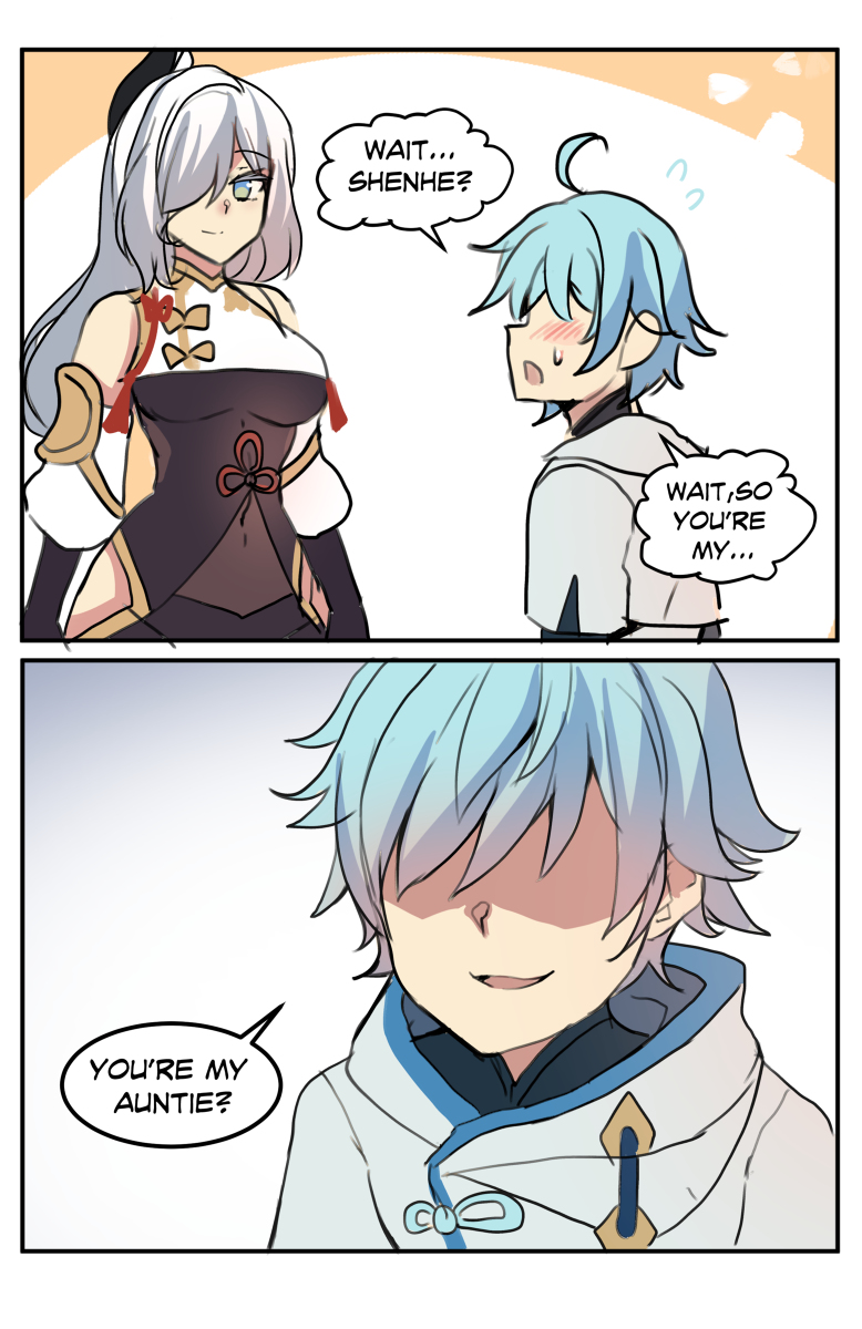 This is a pixiv picture whose title is Wait,you're my auntie!?.