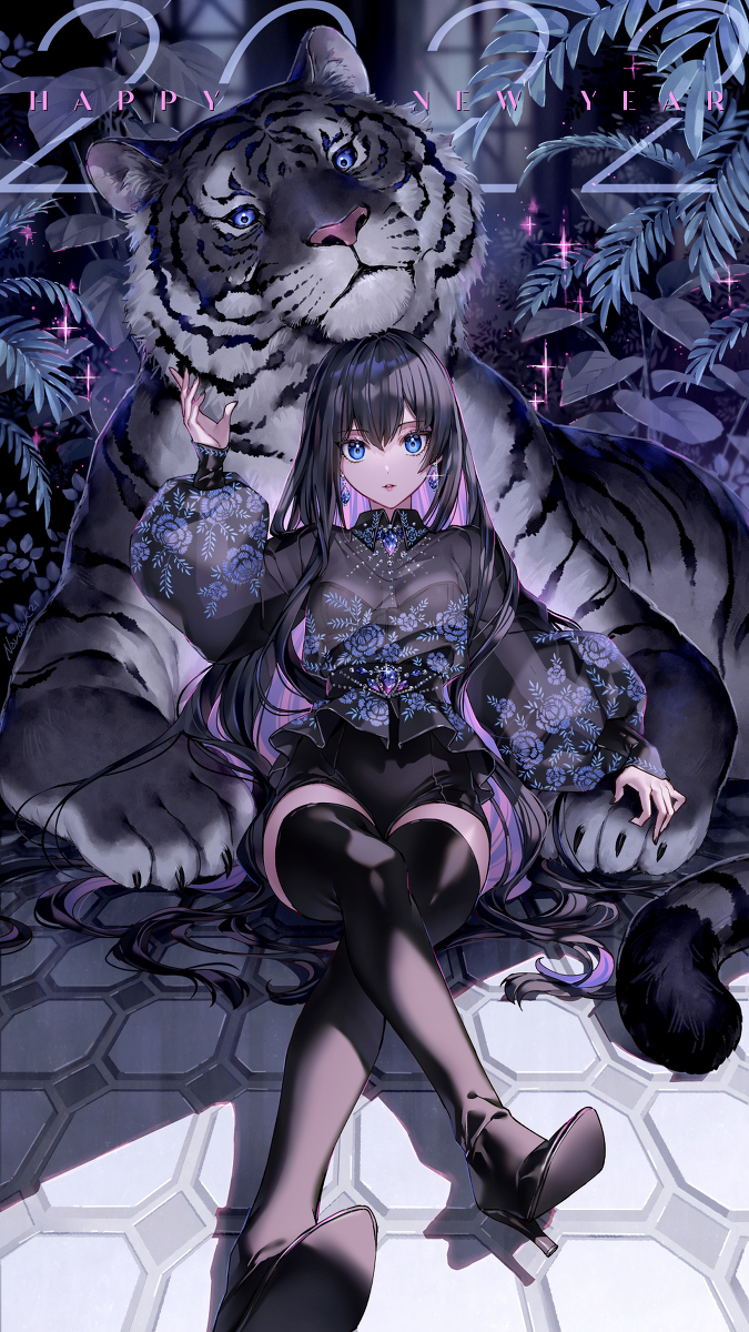 This is a pixiv picture whose title is HAPPY NEW YEAR 2022.