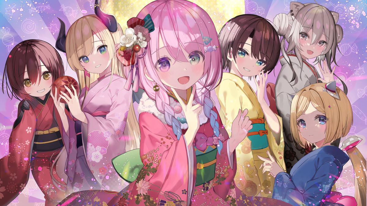This is a pixiv picture whose title is 姫森ルーナ2周年.
