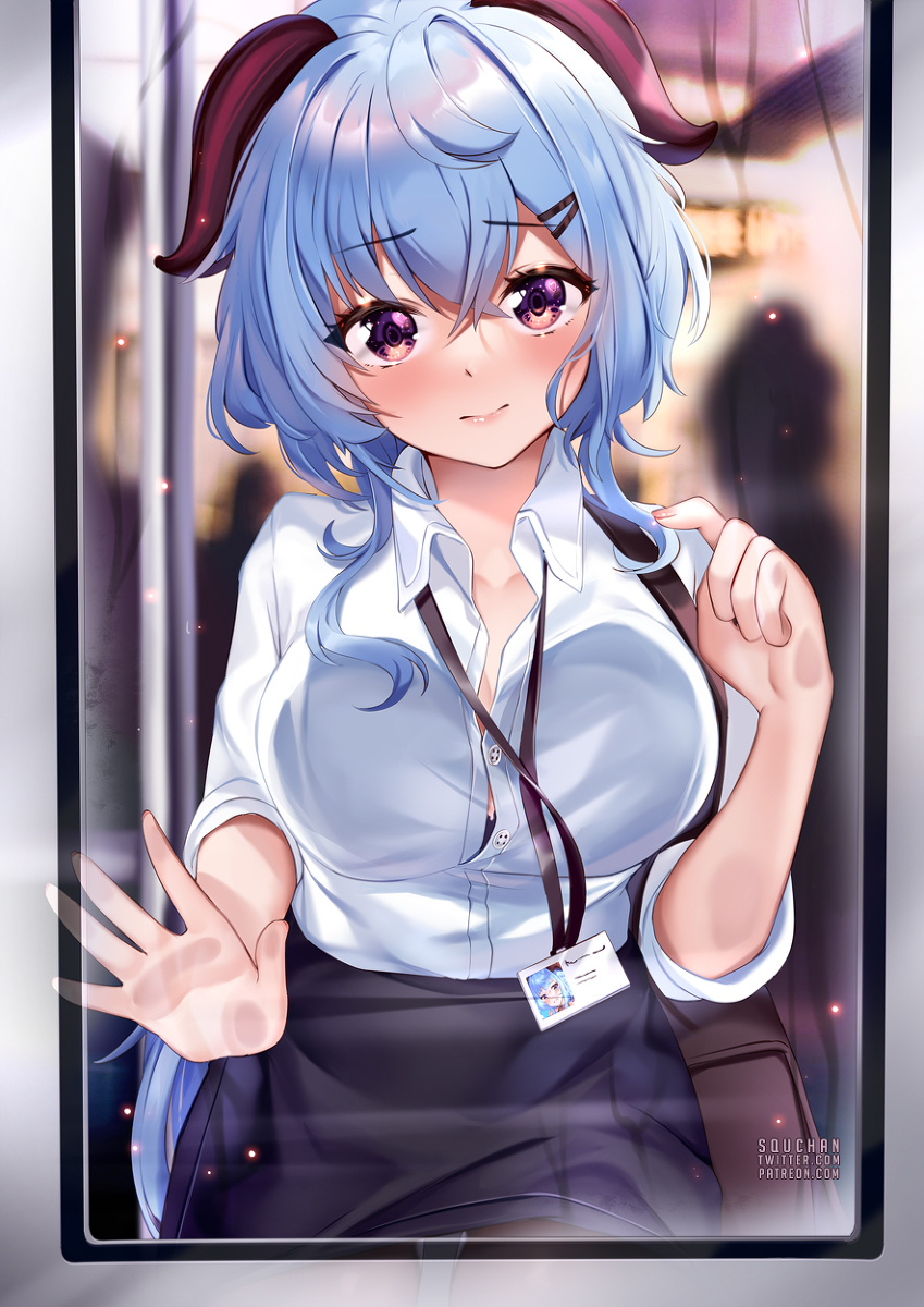 This is a pixiv picture whose title is 甘雨.