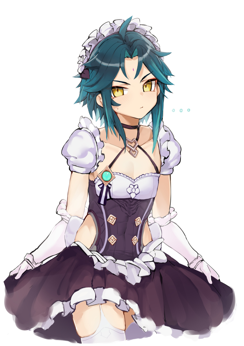 This is a pixiv picture whose title is 青色仙人小姐.