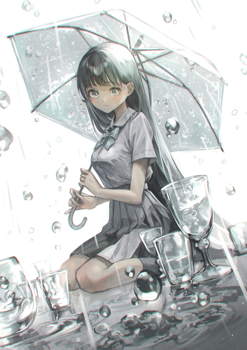 This is a pixiv picture whose title is rain.